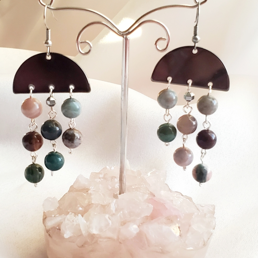 Ocean jasper earrings